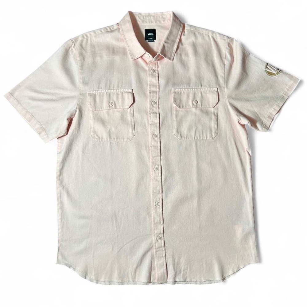 Vans Button Up Pink Classic Fit Men’s X-Large Shirt